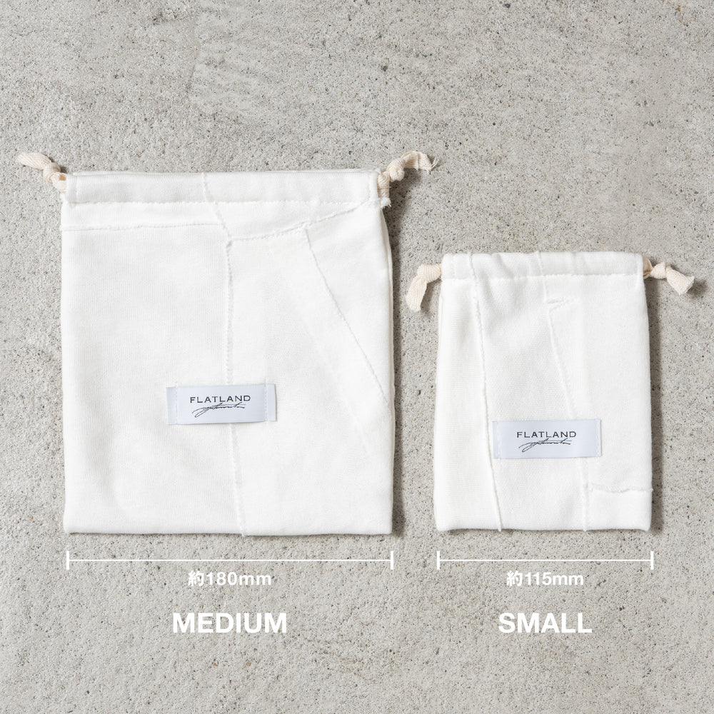 Natural Cotton Patched Pouch